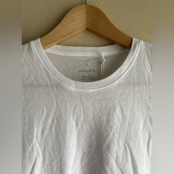 New Everlane Women Organic Cotton Tee Shirt White Size Small - Picture 2 of 8